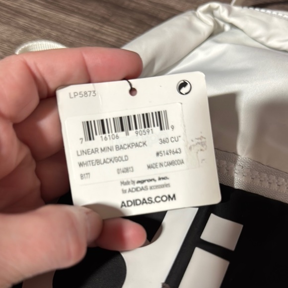 Adidas Women's Black and White Backpack - Picture 2 of 3